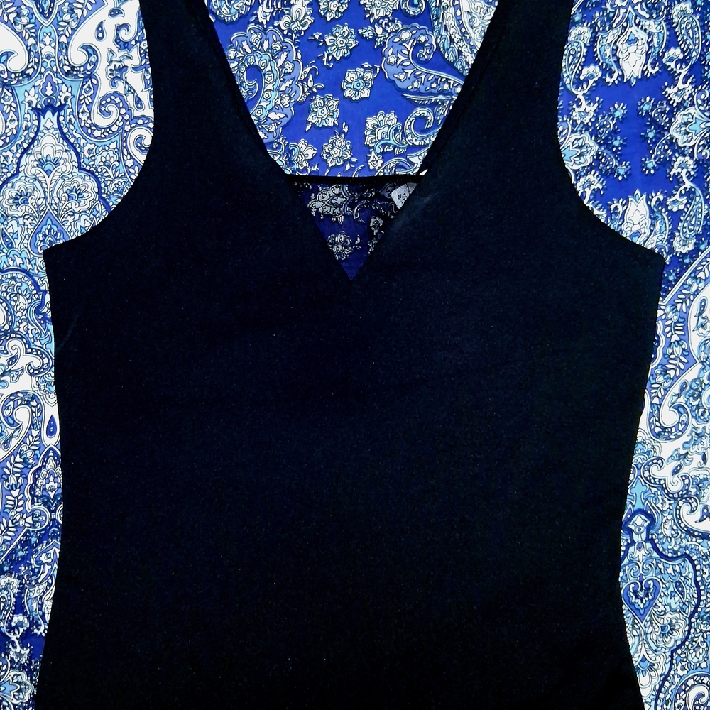 Express Black Fitted Sleeveless Tank Top